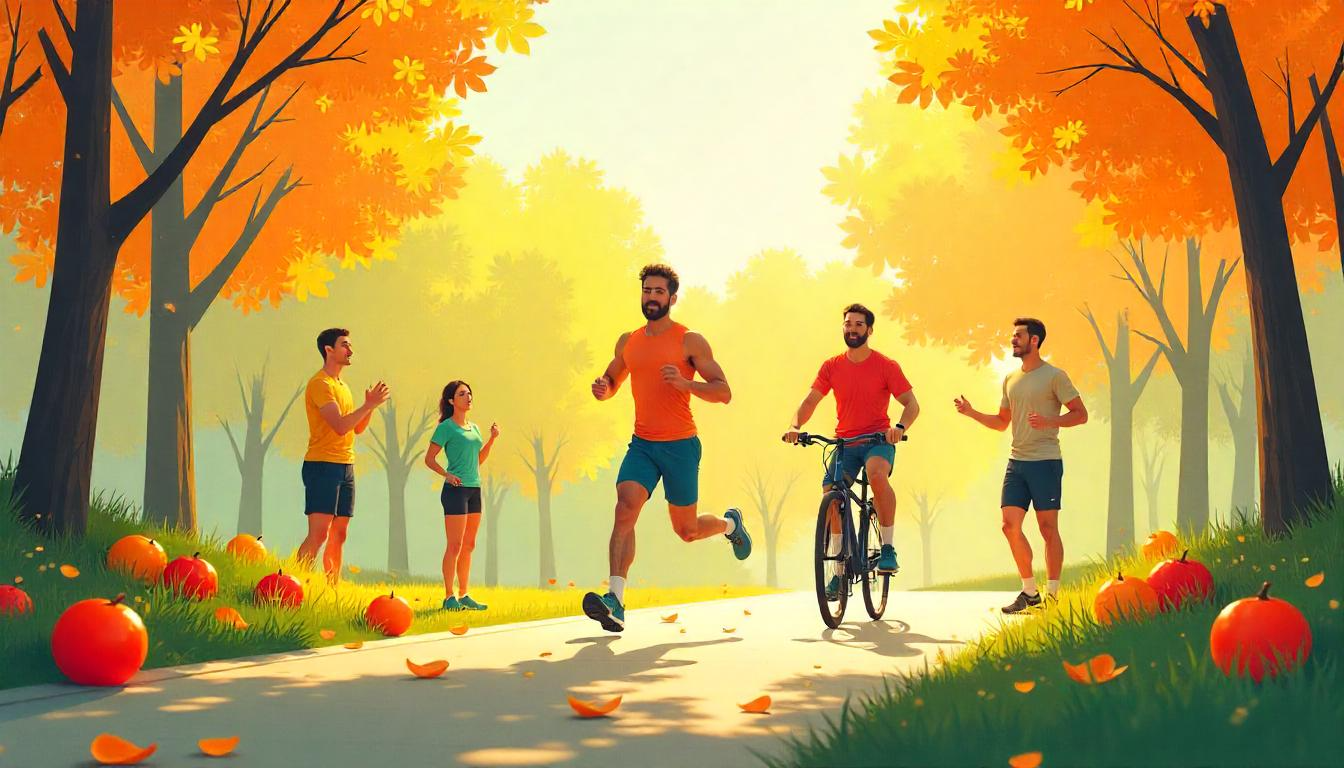 Men exercising outdoors to improve mental fitness through a balanced lifestyle and physical activity