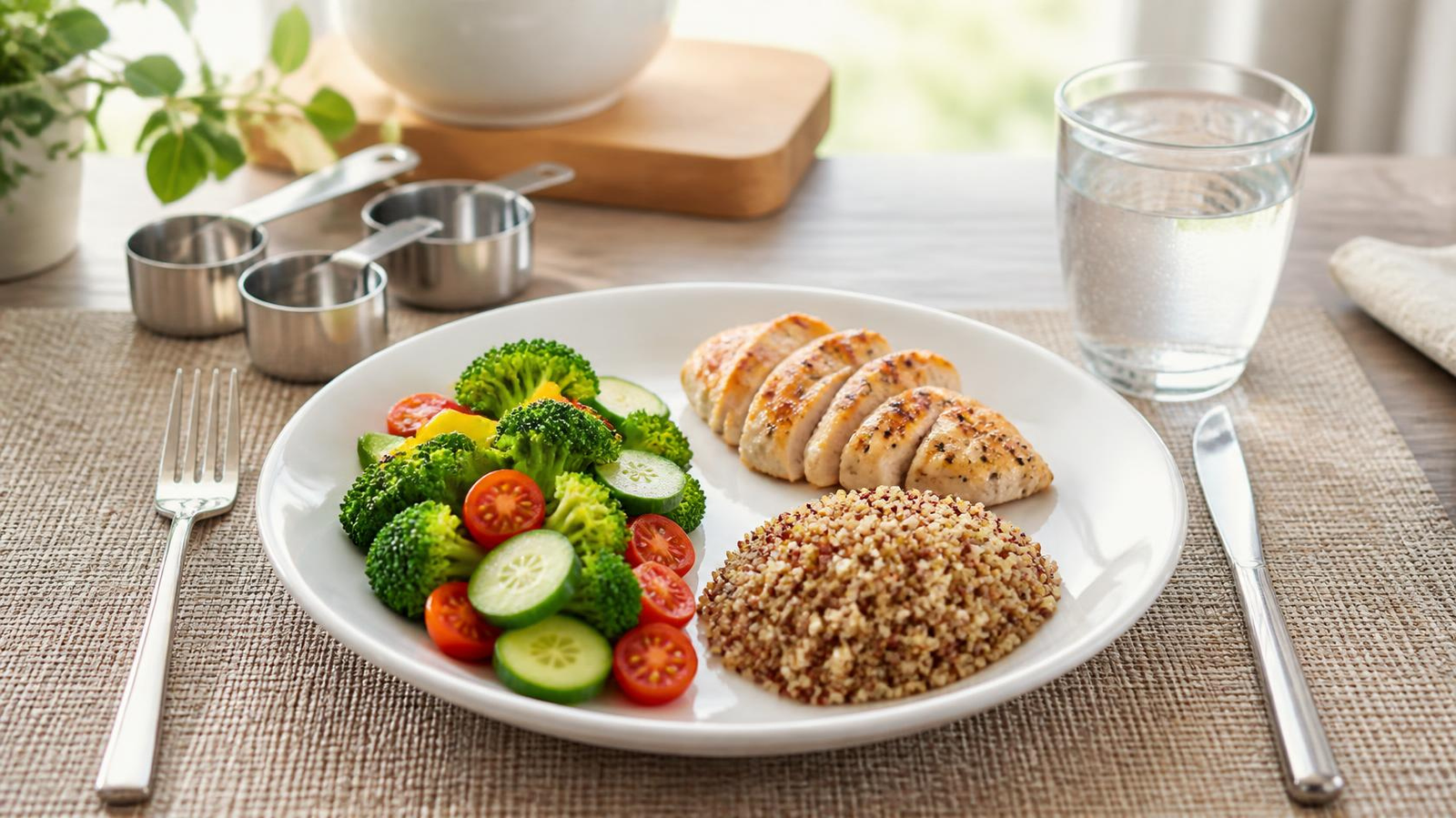 How to control portion sizes with a balanced healthy meal